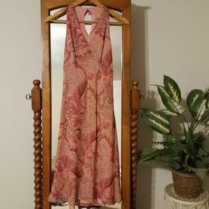 Ann Taylor pink paisley halter dress
